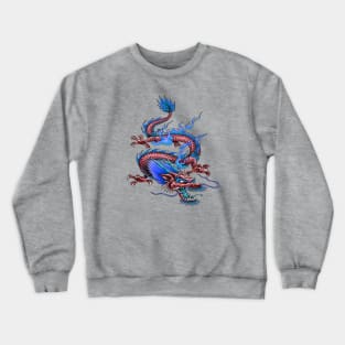 Chinese Red Good Fortune Dragon Mythical Creature Crewneck Sweatshirt